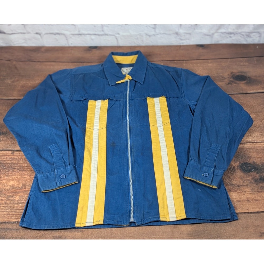 Vintage Resisto‎ Harrington Jacket Men's M Blue Stains on front
